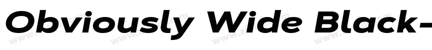 Obviously Wide Black字体转换
